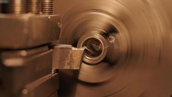 Drilling machine with drill bit for tapping. CNC lathe machine. 2 video