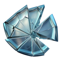 serene creative Broken Glass with Transparent Background and Sharp Edges authentic png