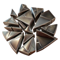 beautiful abstract Broken Mirror Shards Realistic Cutout with Dark Edges premium png