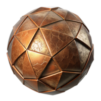 beautiful abstract Bronze Geometric Sphere Texture Isolated detailed png