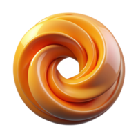 stunning minimalist Circular Flux Motion with Orange Hue Transparent Background professional png