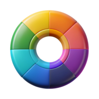 impressive rustic Circular Spectral Chart with Gradient Colors Isolated detailed png