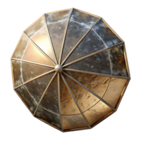 serene artistic Circular Solar Sail Isolated on Transparent Background Angled View exclusive png