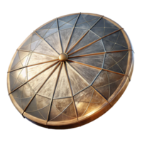 magnificent creative Circular Solar Sail Isolated on Transparent Background Angled View detailed png