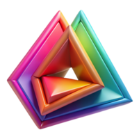 impressive rustic Colorful Triangles with Depth Illusion Isolated exclusive png