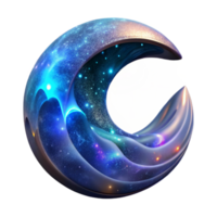dramatic contemporary Cosmic Wave Illuminated Cutout with Dramatic Lighting authentic png