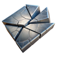 extraordinary contemporary Cracked Mirror Effect Cutout with Diagonal Fracture high resolution png