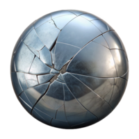 serene contemporary Cracked Mirror Surface Cutout with Jagged Lines high resolution png