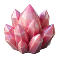 elegant contemporary Crystallized Shapes Transparent Background Pink Tint original png
