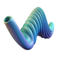 elegant abstract Curved Soundwave Flow Transparent Background high quality png