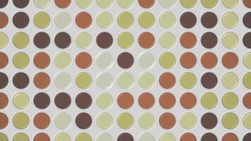 Shiny dot circle shapes pattern background in warm retro color tones. Full HD and looping abstract animation. video