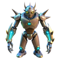 beautiful minimalist Cybernetic Thorn Robot Dramatic Lighting Transparent Background png