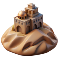 stunning classic Desert Sand Dune Aerthys Building Isolated Element authentic png