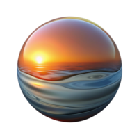 serene creative Distorted Mountain Reflection in Lake Water Isolated premium png
