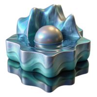 dramatic modern Distorted Multiple Object Reflection in Water Cutout premium png