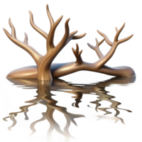 extraordinary classic Distorted Tree Branch Reflection in Water Cutout professional png