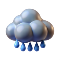 elegant abstract Dynamic Nimbus Cloud Formation with Rain Isolated professional png