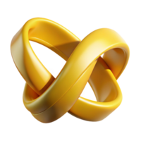 magnificent rustic Dynamic Ribbon Twist Yellow Isolated with Transparent Background high quality png