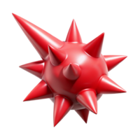 beautiful minimalist Engineered Thorn Cutout Transparent Background Scarlet Sharp Point high resolution png