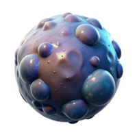 dramatic abstract Floating Micro Universe Bubble Isolated on Transparent Background genuine png