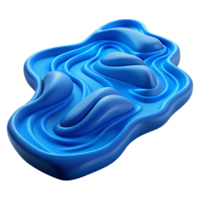 elegant minimalist Flowing River Pattern Blue Isolated Transparent Background detailed png