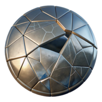 stunning creative Fractured Mirror Surface with Multiple Reflections Isolated premium png