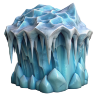 magnificent artistic Gelid Grotto Ice Formation Side View Isolated Element authentic png