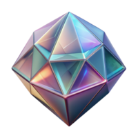 stunning contemporary Geometric Crystal Cutout Soft Edges Transparent Background high quality png