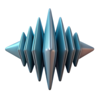 magnificent abstract Geometric Soundwave Shape Isolated with Sharp Lines authentic png