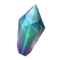 magnificent minimalist Glowing Crystal Shard with Sharp Edges Isolated authentic png