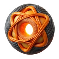 elegant abstract Glowing Orange Threads Dark Web Isolated high quality png