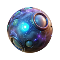 impressive minimalist Glowing Orb with Micro Universe Isolated png