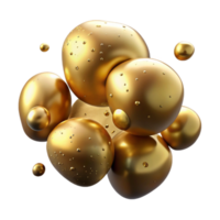 dramatic creative Gold Floating Particles Cutout on Transparent Background original png