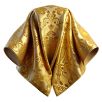 impressive minimalist Gold Brocade Fabric Ornate Pattern Transparent Background original png