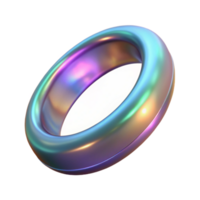impressive artistic Hologram of Tarnished Ring Isolated Transparent Background high resolution png