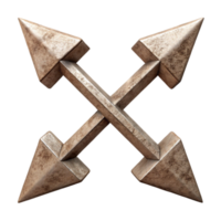 dramatic rustic Intersecting Arrows Directional Symbol Isolated exclusive png