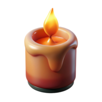 extraordinary minimalist Isolated Candle Flame with Realistic Shadow Effect professional png