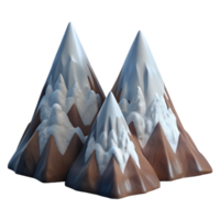extraordinary artistic Isolated Aeropex Ascenders Mountain Peaks with Snow high resolution png
