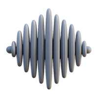 beautiful abstract Linear Soundwave Frequency Cutout with Subtle Texture professional png