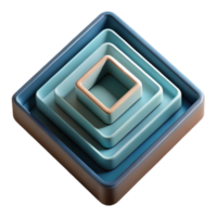 wonderful abstract Layered Rectangles with Depth Illusion Cutout original png