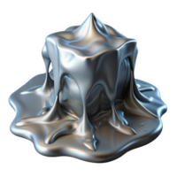 wonderful rustic Liquid Metal Flowing Over Ice Transparent Background premium png
