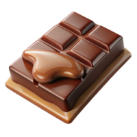 extraordinary abstract Melting Chocolate Bar with Brown Color Transparent Background png