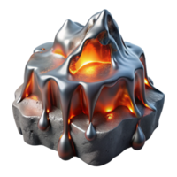 extraordinary contemporary Metallic Lava Flowing Over Iceberg Cutout Element professional png