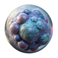 beautiful abstract Micro Nebula in Bubble Isolated Element original png