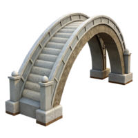 stunning classic Modern Arch Bridge Side View Transparent Background high resolution png
