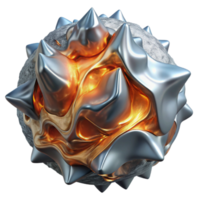impressive artistic Molten Metal and Ice Collision Front View Transparent Cutout high quality png