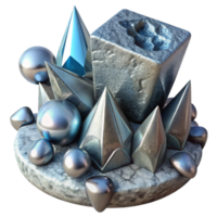 extraordinary traditional Molten Metal and Ice Collision Front View Transparent Cutout detailed png