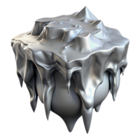 dramatic creative Molten Silver Cascading Down Ice Cliff Cutout authentic png