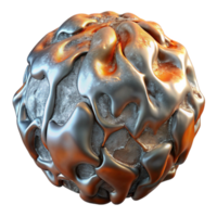 dramatic minimalist Molten Metal and Ice Collision Front View Transparent Cutout original png