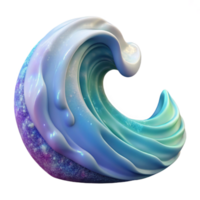 extraordinary artistic Nebula Wave Crest Side View Transparent Background detailed png